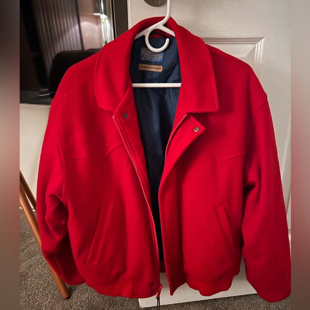 Men’s Vintage Pendleton Red 100% Wool Jacket